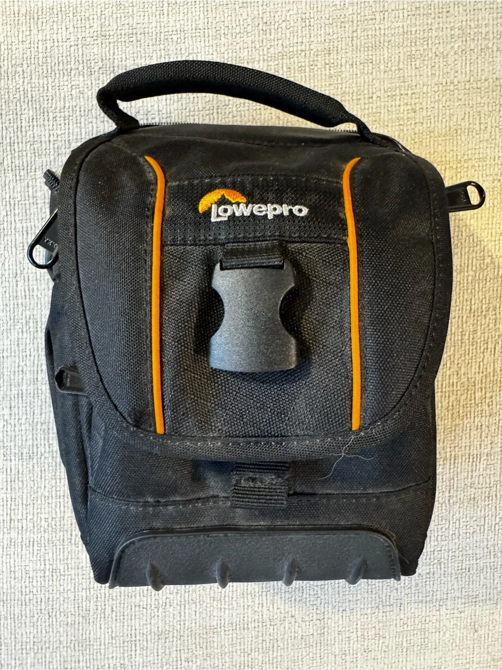 Black and Orange Compact Camera Bag